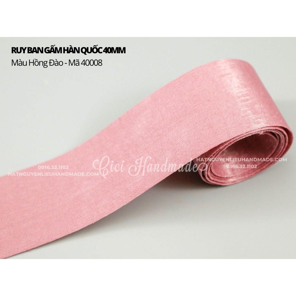 Ruy băng Gấm HQ size 25mm và 40mm (cuộn 1m) ruyban gấm hoa lụa handmade hạt cườm đá nguyên liệu