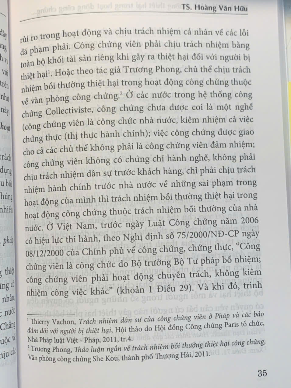 Trách nhiệm bồi thường thiệt hại trong hoạt động công chứng theo pháp luật Việt Nam