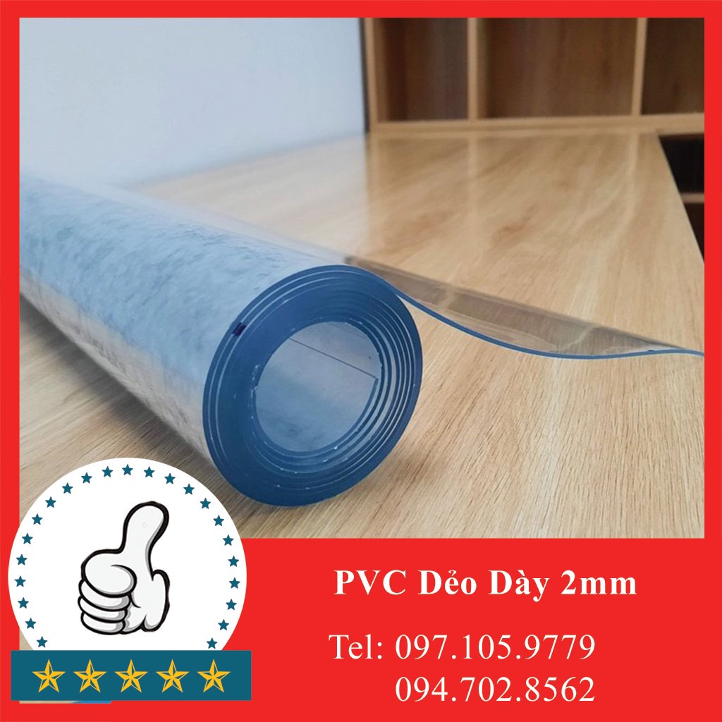 PVC Dẻo Dày 2mm | Miếng Nhựa Trong Trải Bàn | PVC Trong Suốt Dẻo | Tấm Nhựa PVC | Đệm Lót Chống Thấm Nước Không Cần Giặt