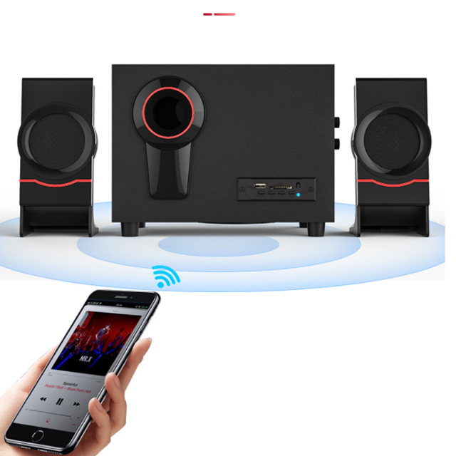 Loa Bluetooth Gỗ 2.1 Để Bàn Công Suất Lớn FT-X6U-BT Thiết Kế Hiện Đại Nổi Bật Dùng Cho Tivi Máy Vi Tính PC Laptop + Tặng tai nghe chụp tai cao cấp ( giao màu ngẫu nhiên )