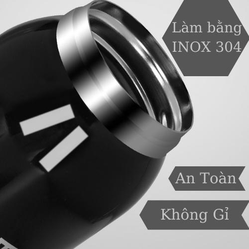 Bình Nước Thể Thao Giữ Nhiệt 500ml INOX Không Gỉ Gắn Trên Xe Đạp / Ô tô / Xe Hơi Có Ống Hút