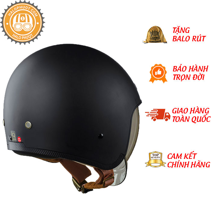 Mũ Bảo Hiểm Royal 3/4 kính âm