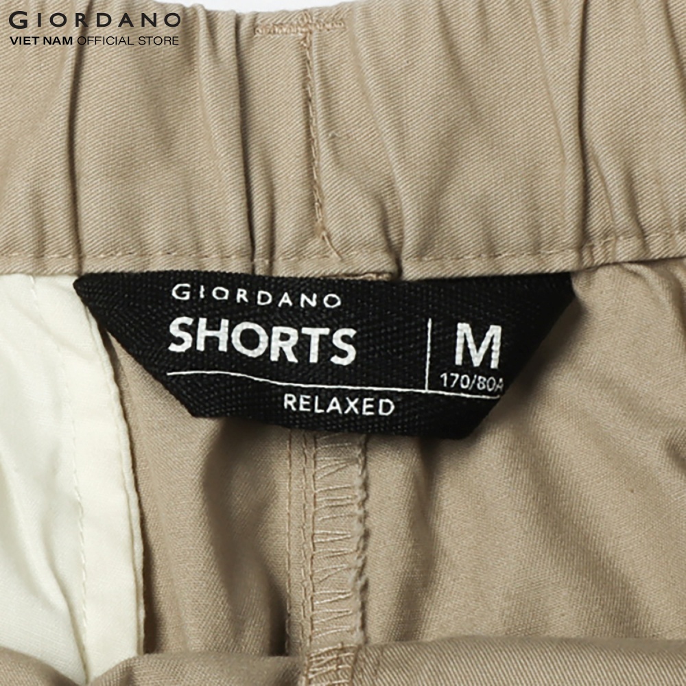 Quần Shorts Kaki Nam Túi Hộp Giordano 01101206