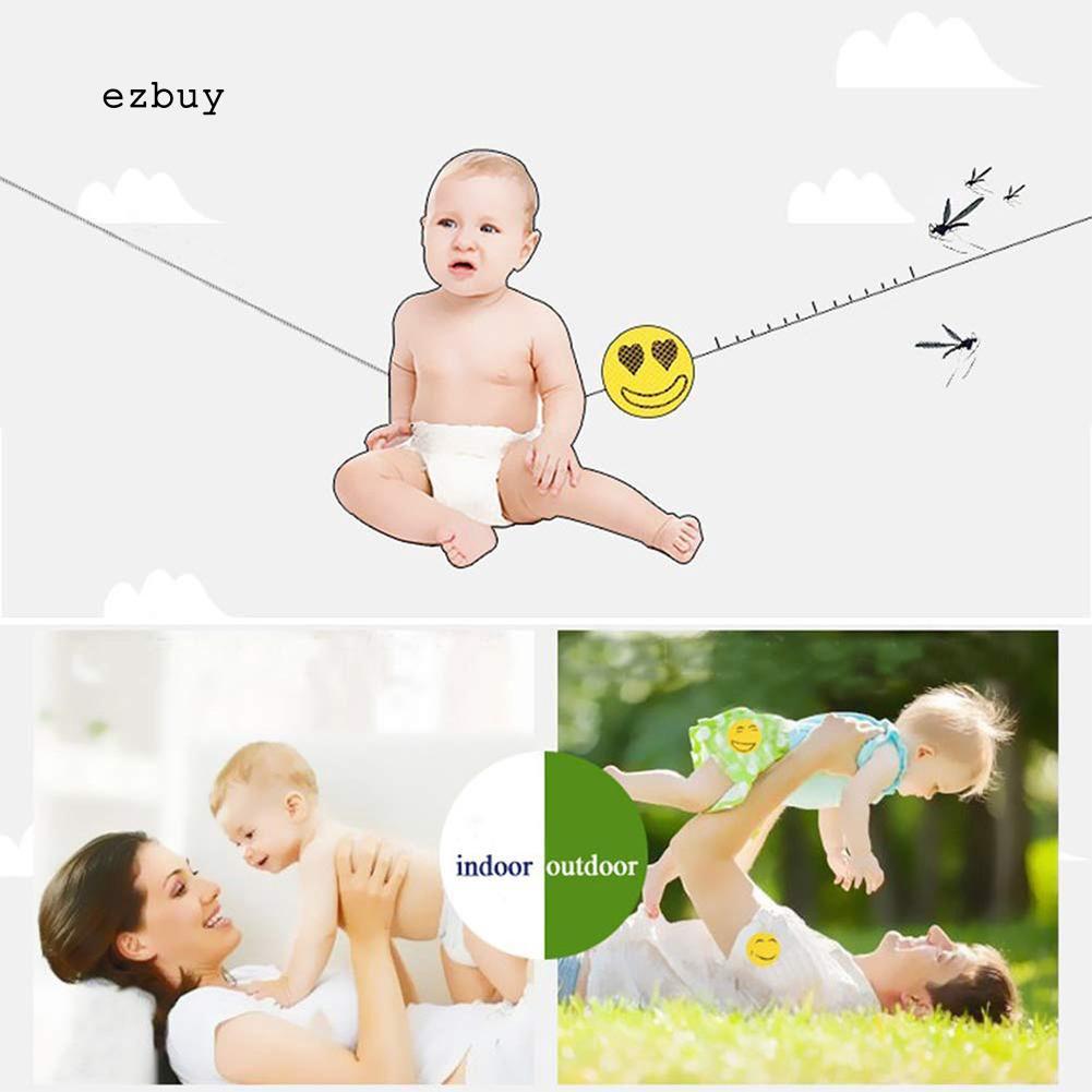 【EY】50 Packs Smiling Face Anti Mosquito Sticker Bugs Repellent Decal for Kids Adults