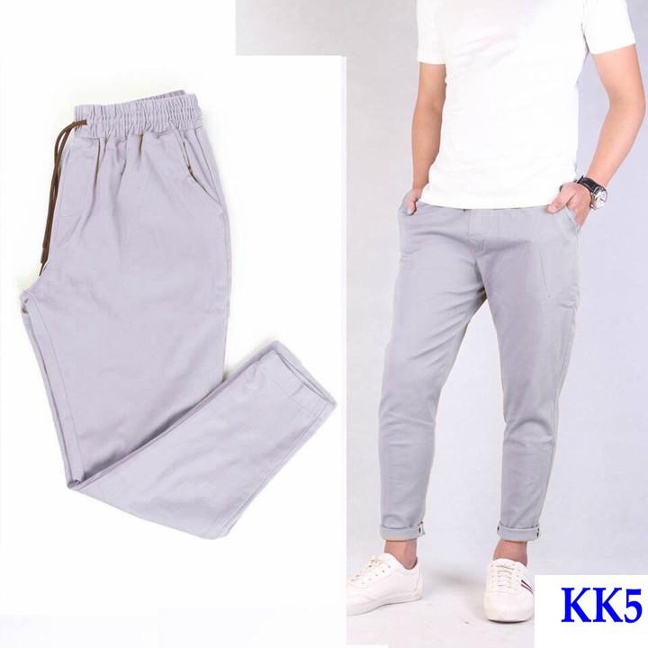Quần jogger vải kaki ống côn
