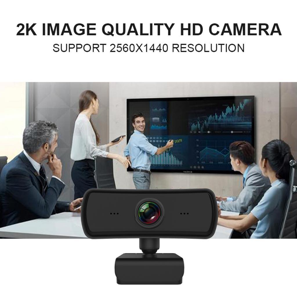 Set of 2 Digital 1440P HD Webcam Autofocus 4K USB Web Camera Built-in Mic