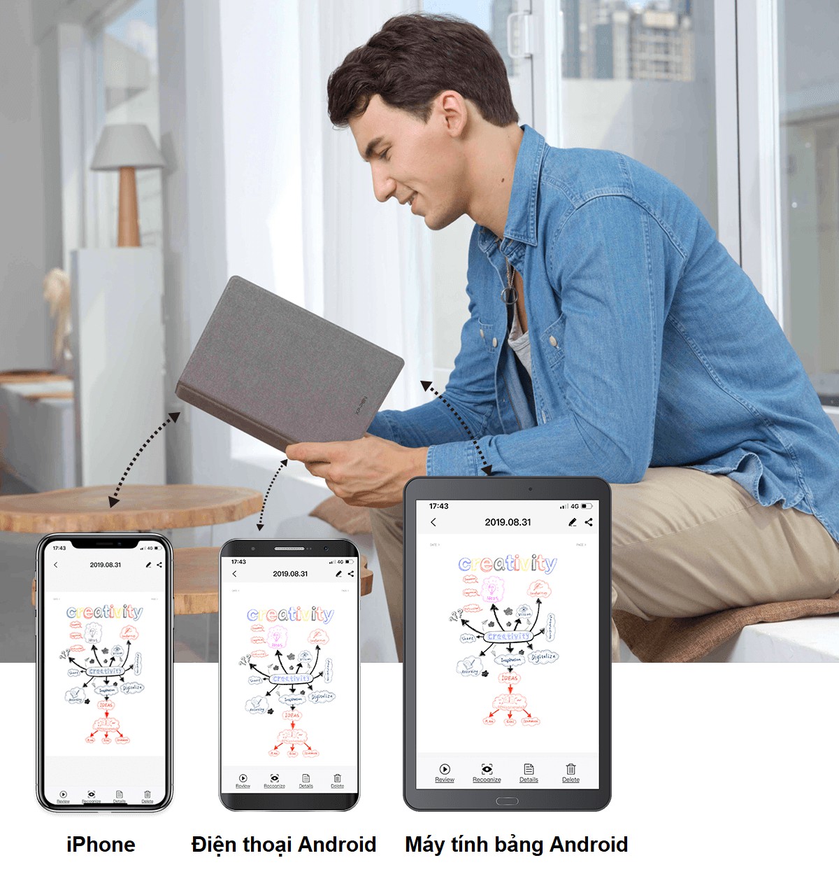 Sổ Tay Điện Tử Thông Minh XP-Pen Note Plus Smart Notepad Digital Notebook - Hàng Chính Hãng
