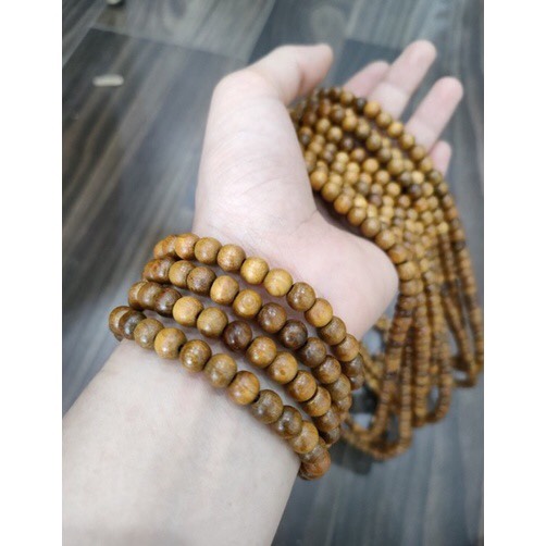 Vòng tay/Chuỗi tràng 108 hạt gỗ Bách Xanh - Tài Lộc- Bình An