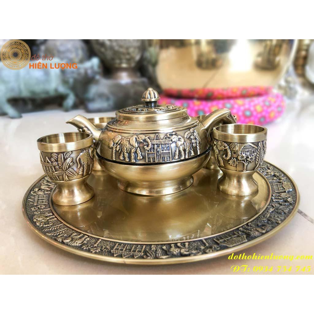 Bộ Âm Chén Uống Trà Cao Cấp Bằng Đồng