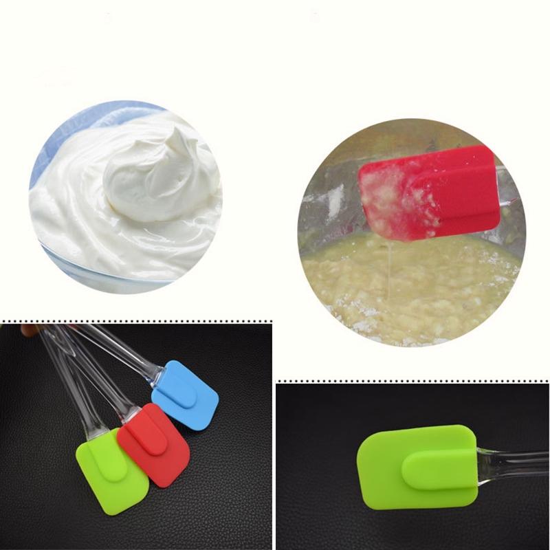Muỗng trộn bột bằng silicon dạng thẳng tiện dụng dùng để làm bánh
