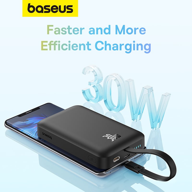 Pin Sạc Không Dây Nam Châm Baseus Magnetic Power Bank 30W 10000mAh (tích hợp Sẵn Cáp Type-C) - Hàng chính hãng