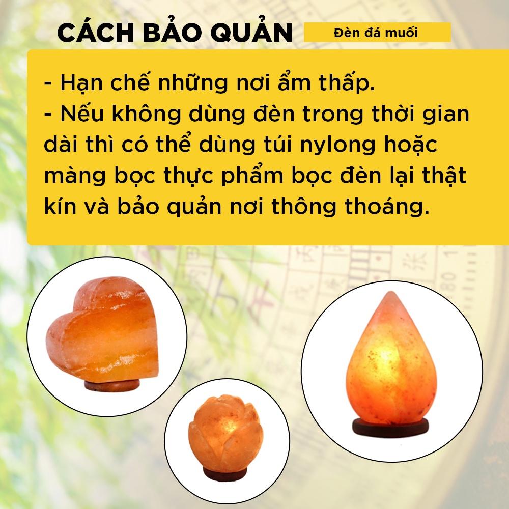 Đèn Đá Muối Chế Tác Hình Giọt Nước ZitaHima - Đèn thanh lọc không khí