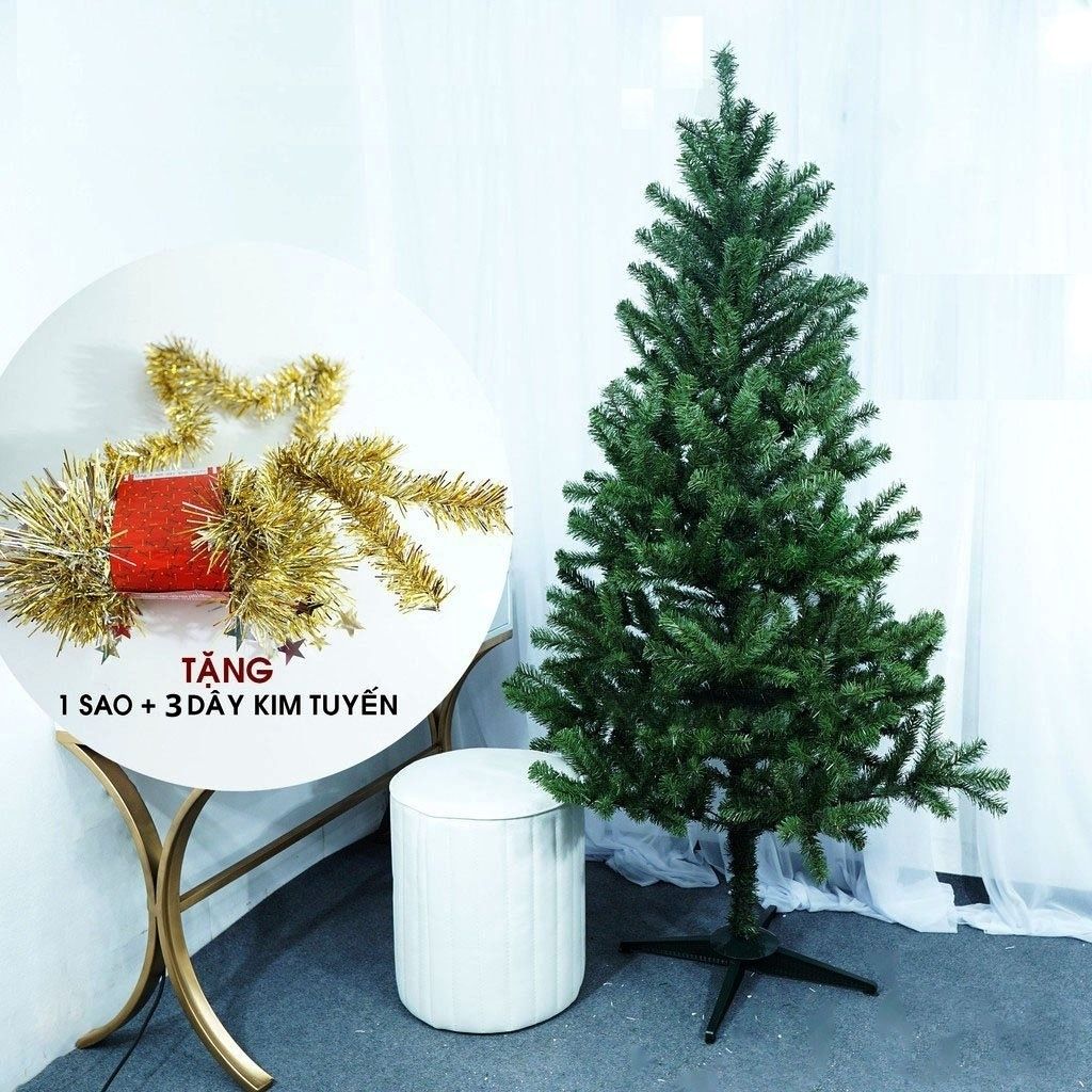 Cây Thông Noel Trang Trí Giáng Sinh Trong Nhà Ngoài Trời Đầu Tròn Nhiều Size Thông 2m, 3m, 1m, Mini