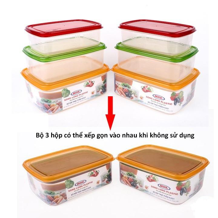 Bộ 3 hộp thực phẩm 2221 Song Long