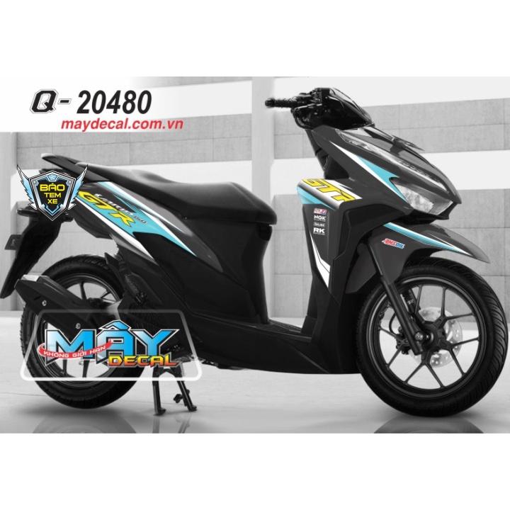 Tem rời dán xe vario 150 xanh đen 20480 - Bi Decal