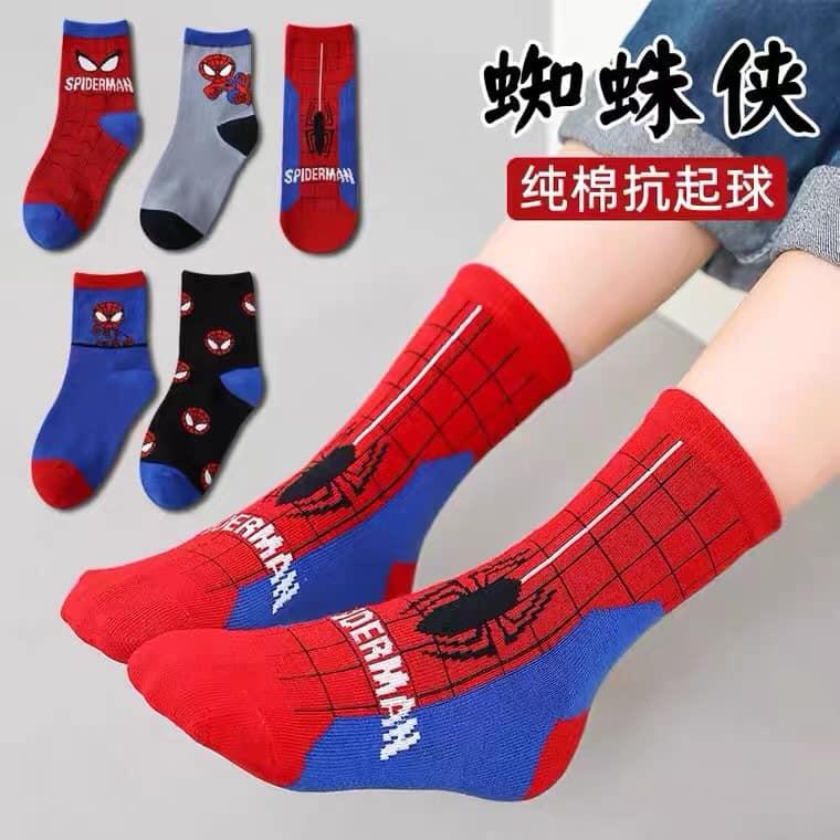 Sét 10 đôi tất siêu nhân cổ cao cho bé