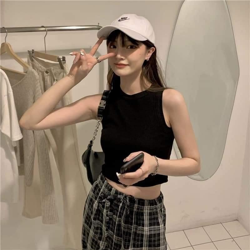 Áo croptop ba lỗ nữ cotton 