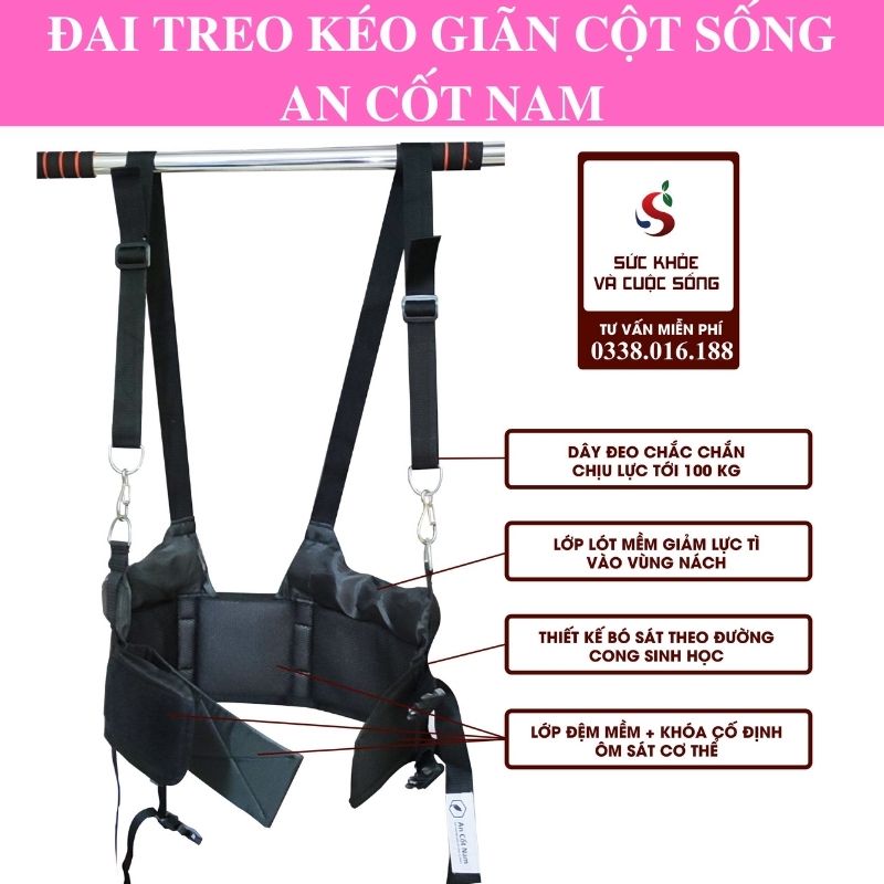 Đai Treo Xà Kéo Giãn Cột Sống An Cốt Nam Cho Người Thoái Hóa, Thoát Vị