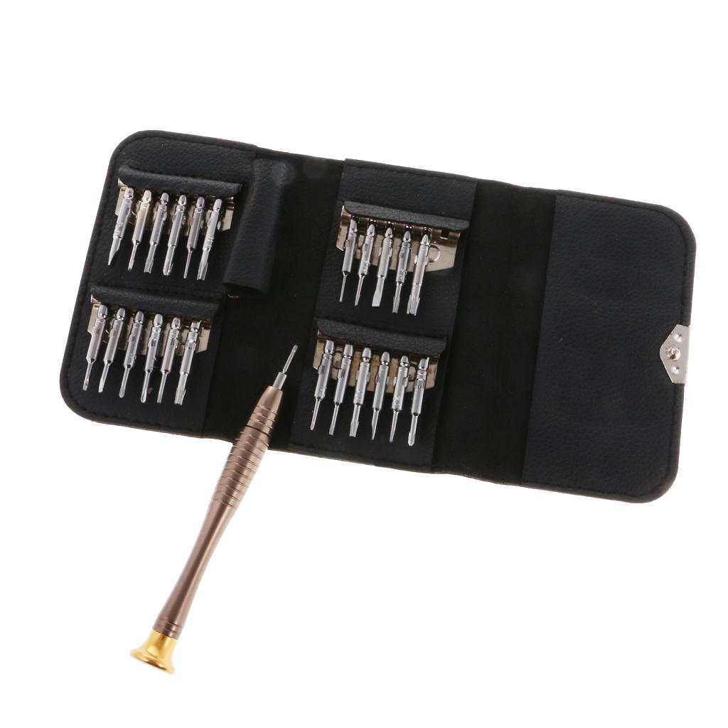 24 Pieces Precision Screwdriver Tool Kit Watch Mobile Clock Repair Set