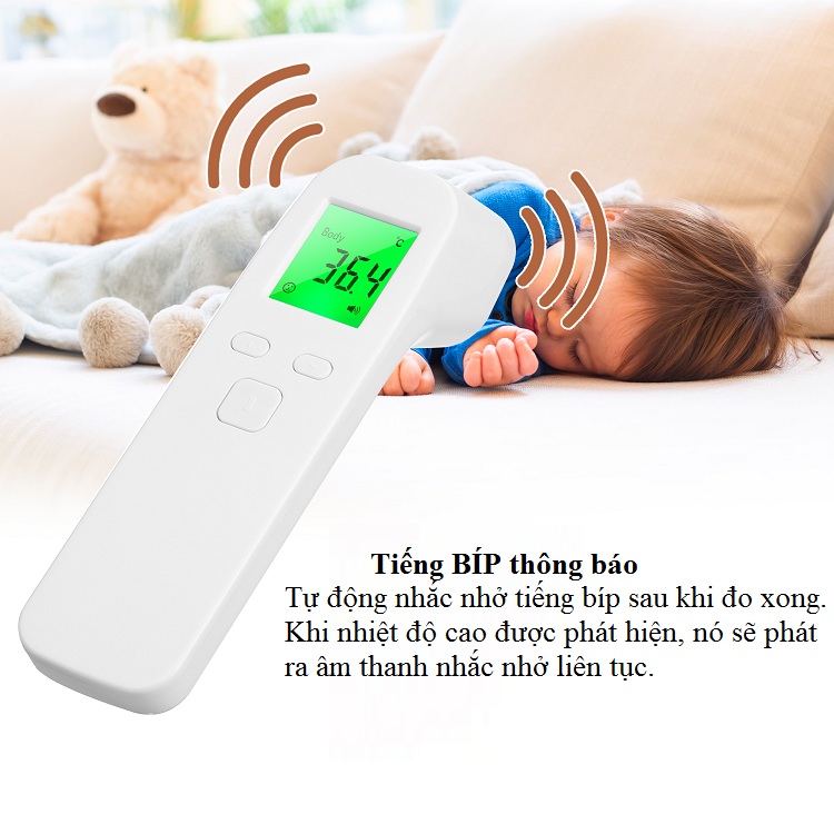 Nhiệt kế hồng ngoại đo trán thông minh UXA02 ( Sử dụng rộng rãi ở bệnh viện, cơ quan, nơi công cộng ..-Tặng kèm pin )