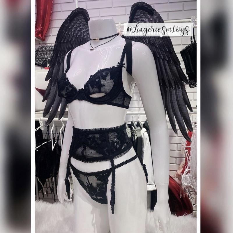 Đồ Lót Ren Nữ Kèm Đai Eo Bản To - Áo Có Gọng , Không Mút , Cut-out Gợi Cảm - Sexy Lingerie