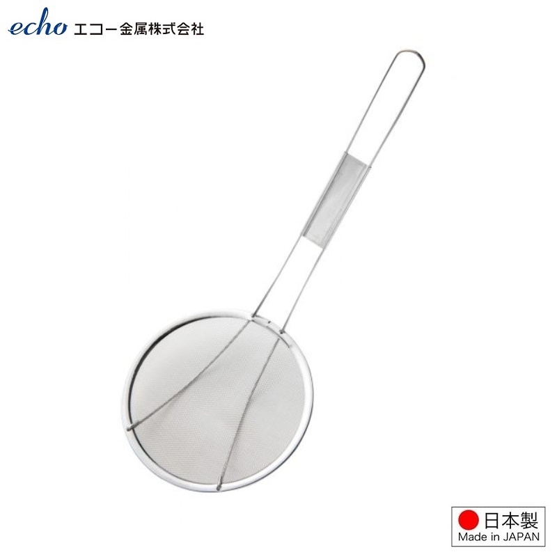 Muôi vớt/ nhúng thực phẩm đáy cạn Echo Φ115mm - Hàng nội địa Nhật Bản