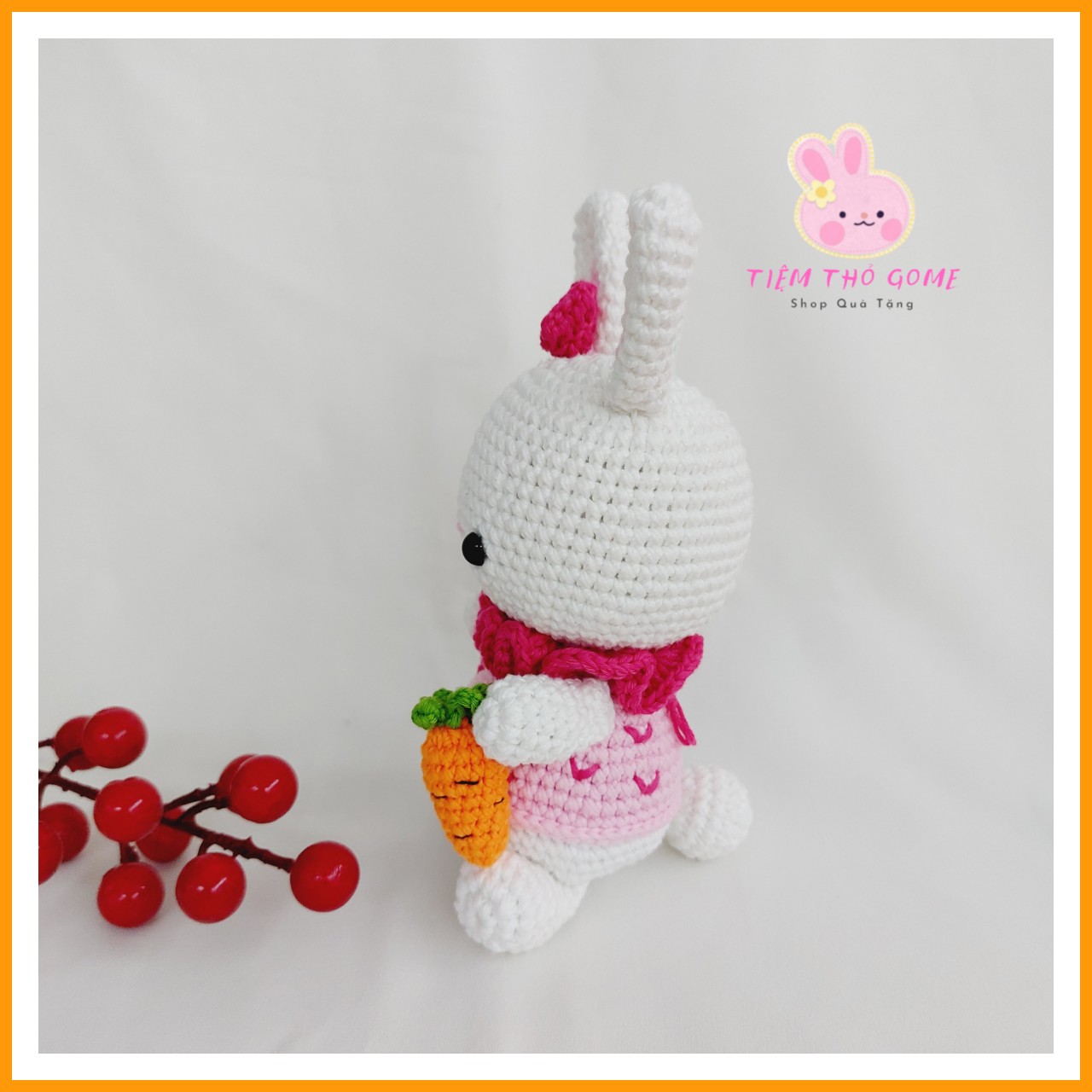 Thú len nhồi bông handmade - Thỏ carot