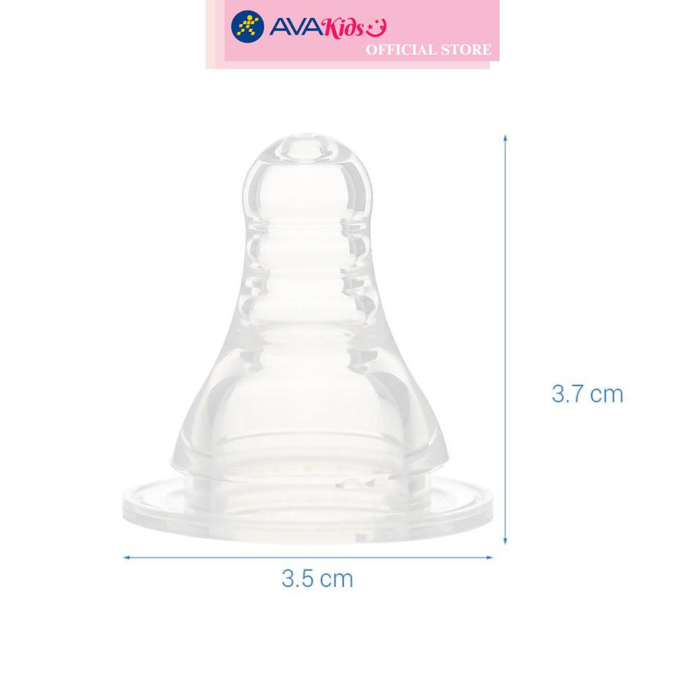 Bộ 2 núm ti Pigeon siêu mềm cổ hẹp size L (từ 9 tháng)