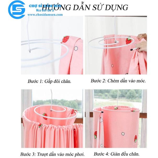 Móc treo đồ hình xoắn ốc siêu tiện dụng, Móc phơi chăn mền đa năng, tiết kiệm thời gian, không gian