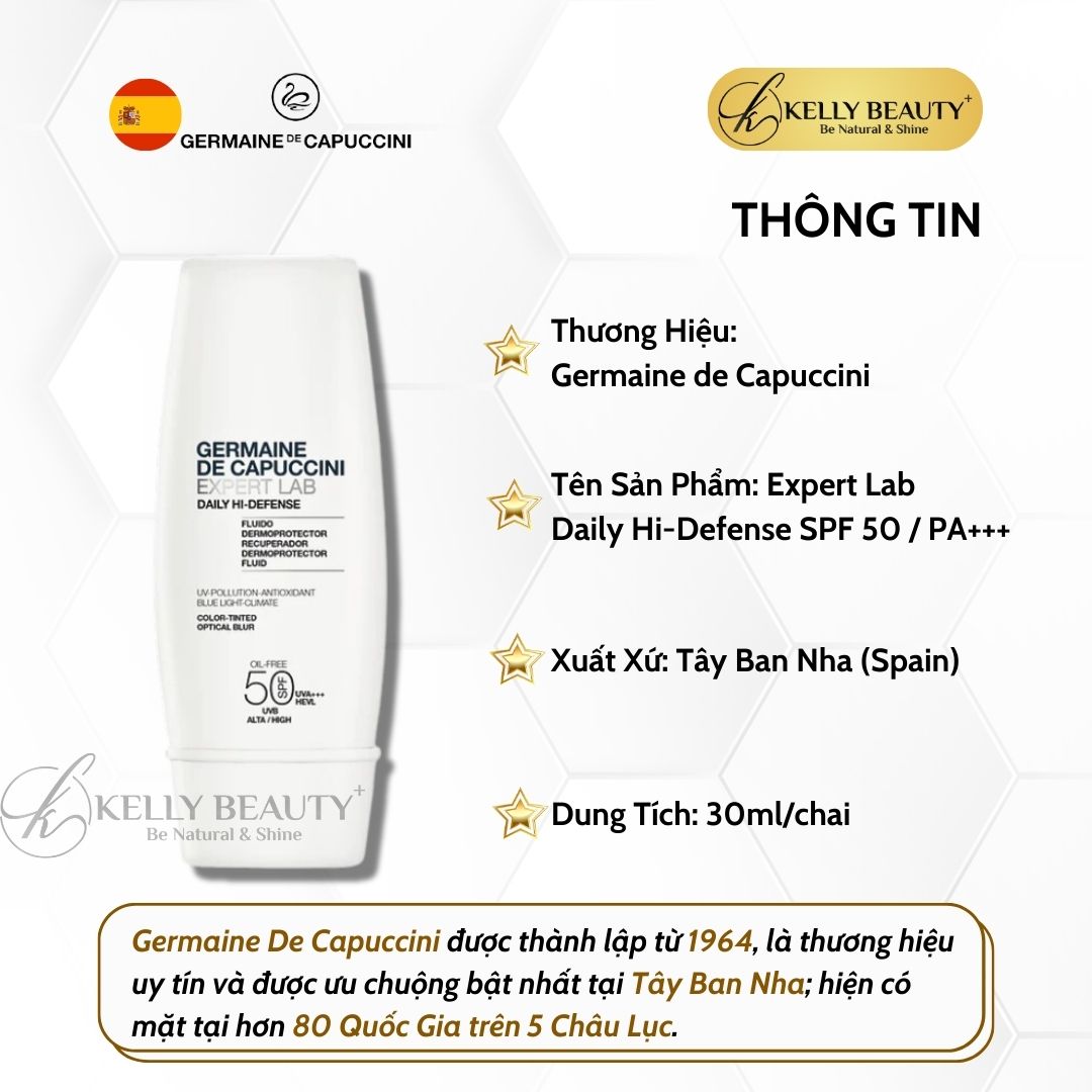Kem Nền Chống Nắng Cho Da Nhạy Cảm Germaine Expert Lab Daily Hi-Defense SPF 50, PA+++ | Kelly Beauty