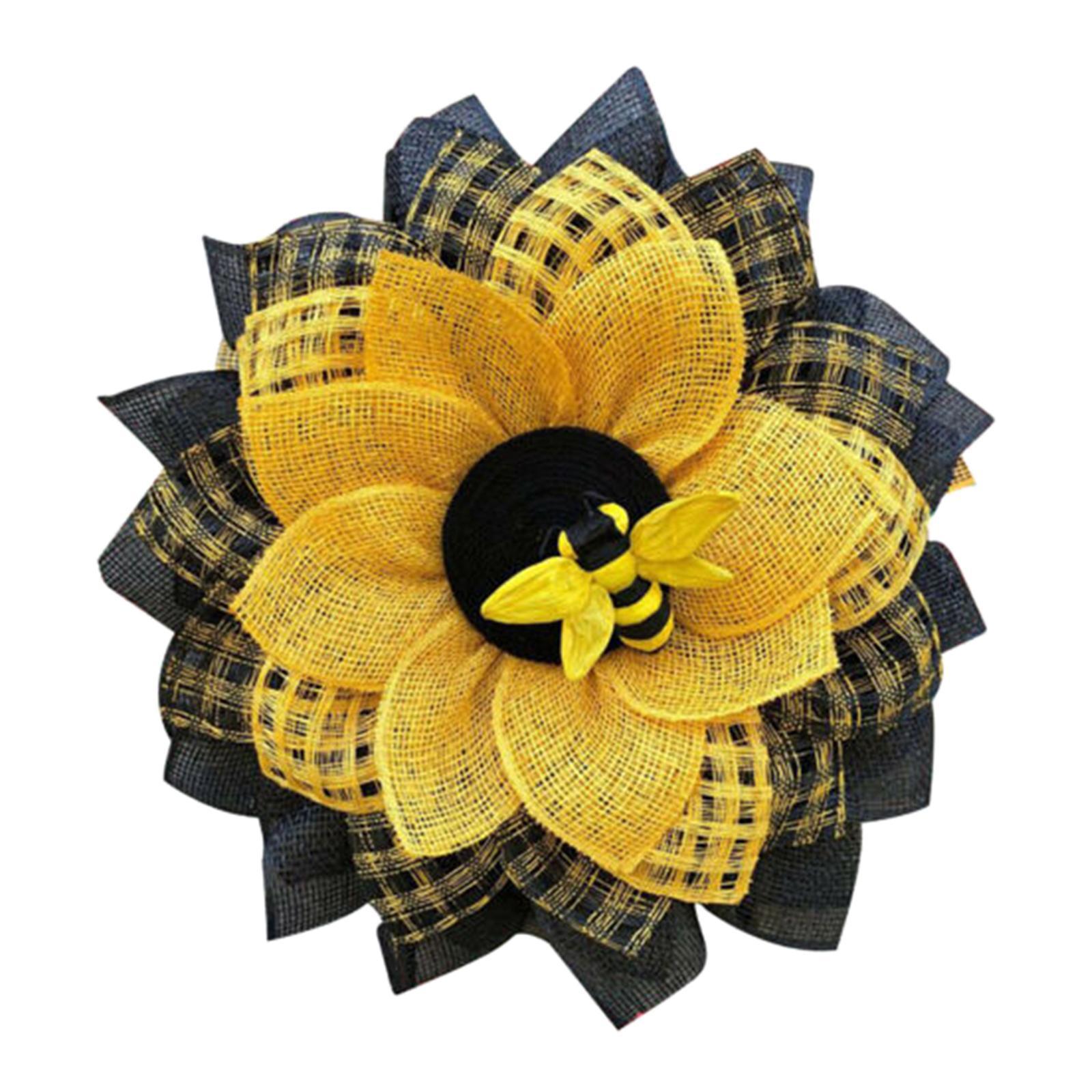 Bee Flower Wreath Garland Summer Front Door Hanging Pendant Decoration