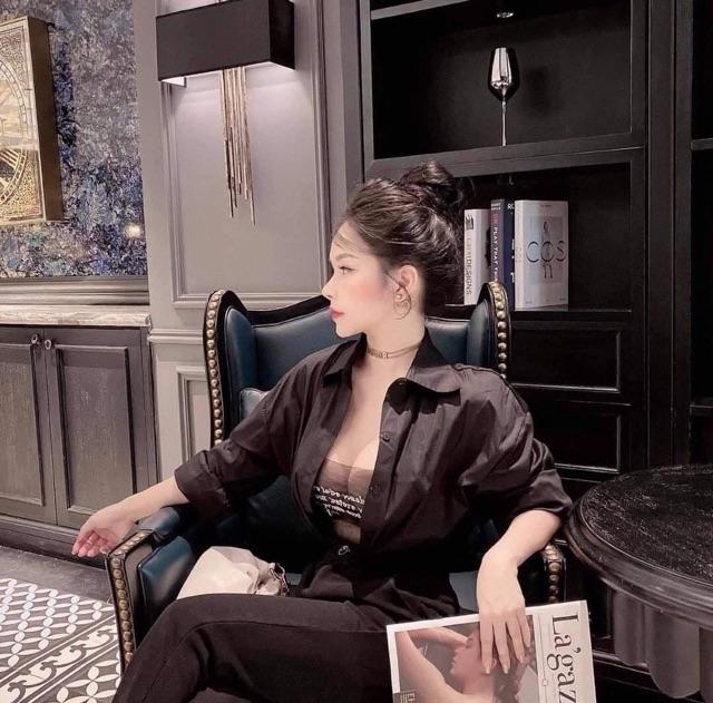 Set áo sơ mi +áo lưới siêu sexy