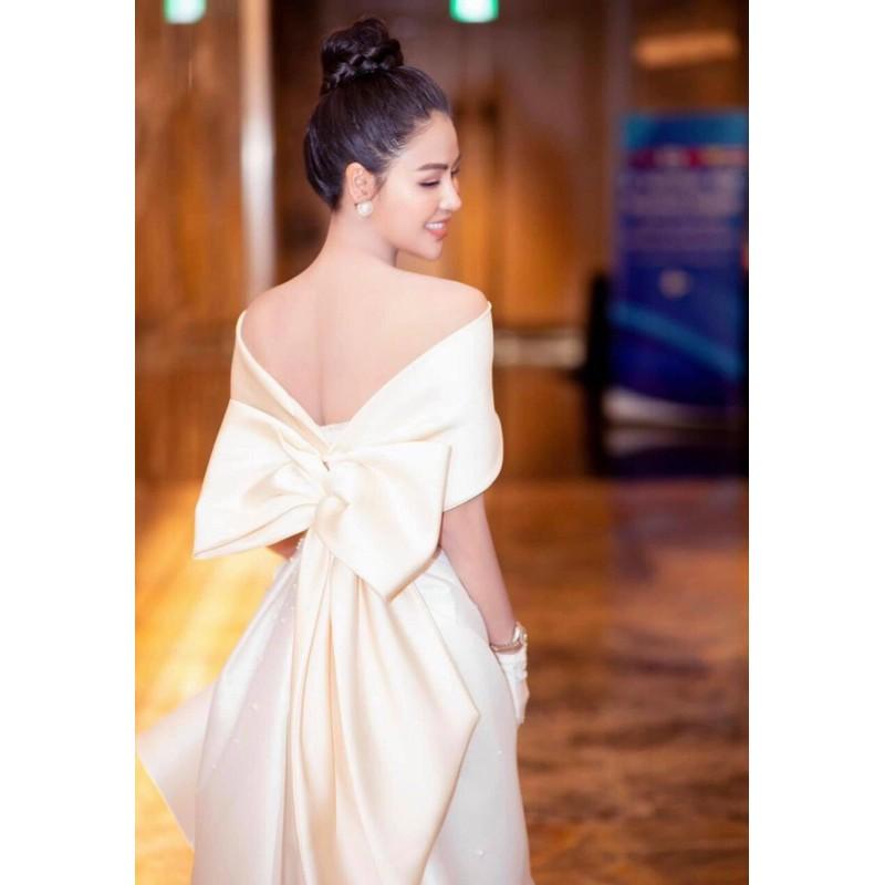 ĐẦM XOÈ NƠ LƯNG SIÊU TO BẸT VAI SANG CHẢNH - MS280V mm đi chơi dự tiệc đám cưới, du lịch MM