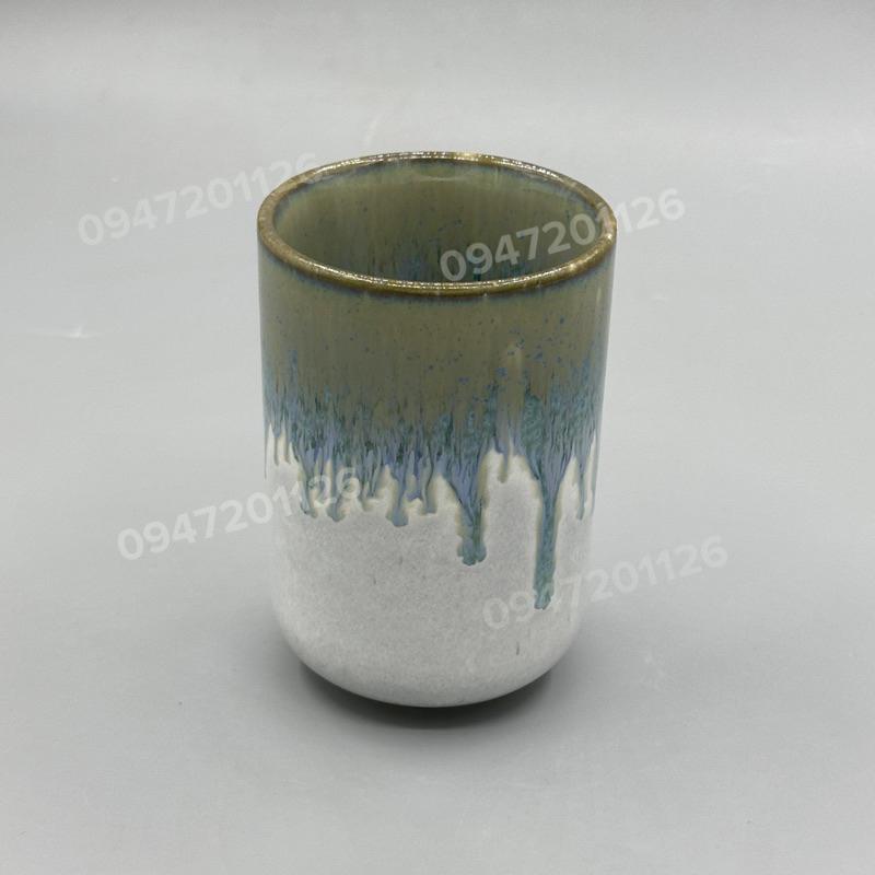 Cốc ly sứ gốm Bát tràng, men hoả biến vẽ dung tích 250ml dáng trụ đẹp. Cốc ly sứ uống trà xanh, quà tặng gốm sứ