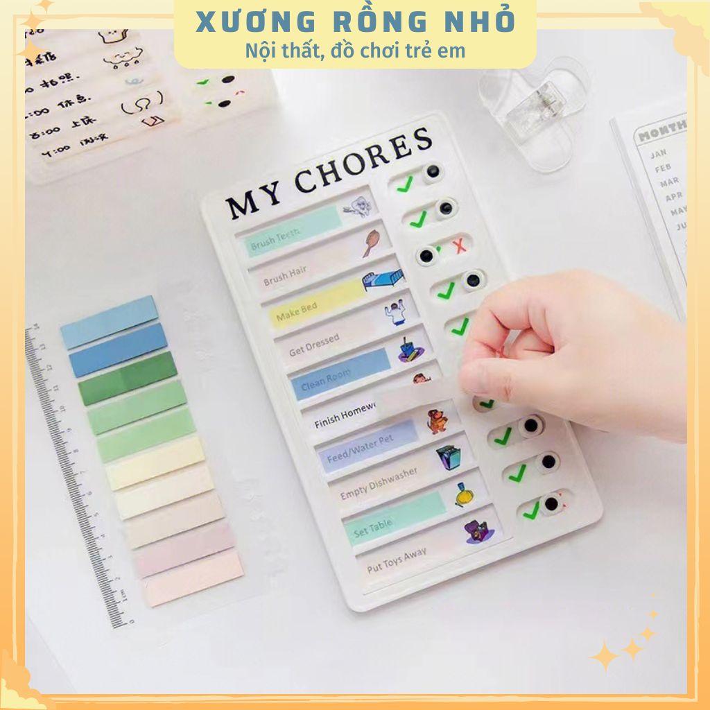 Bảng Lên Kế Hoạch Hàng Ngày To Do List, Bảng Công việt hằng ngày My chores