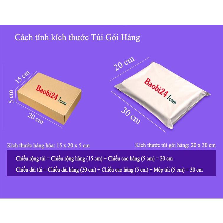 Túi gói hàng niêm phong Size 15x25 Túi đóng hàng có keo dán miệng Tui niem phong BaoBi24