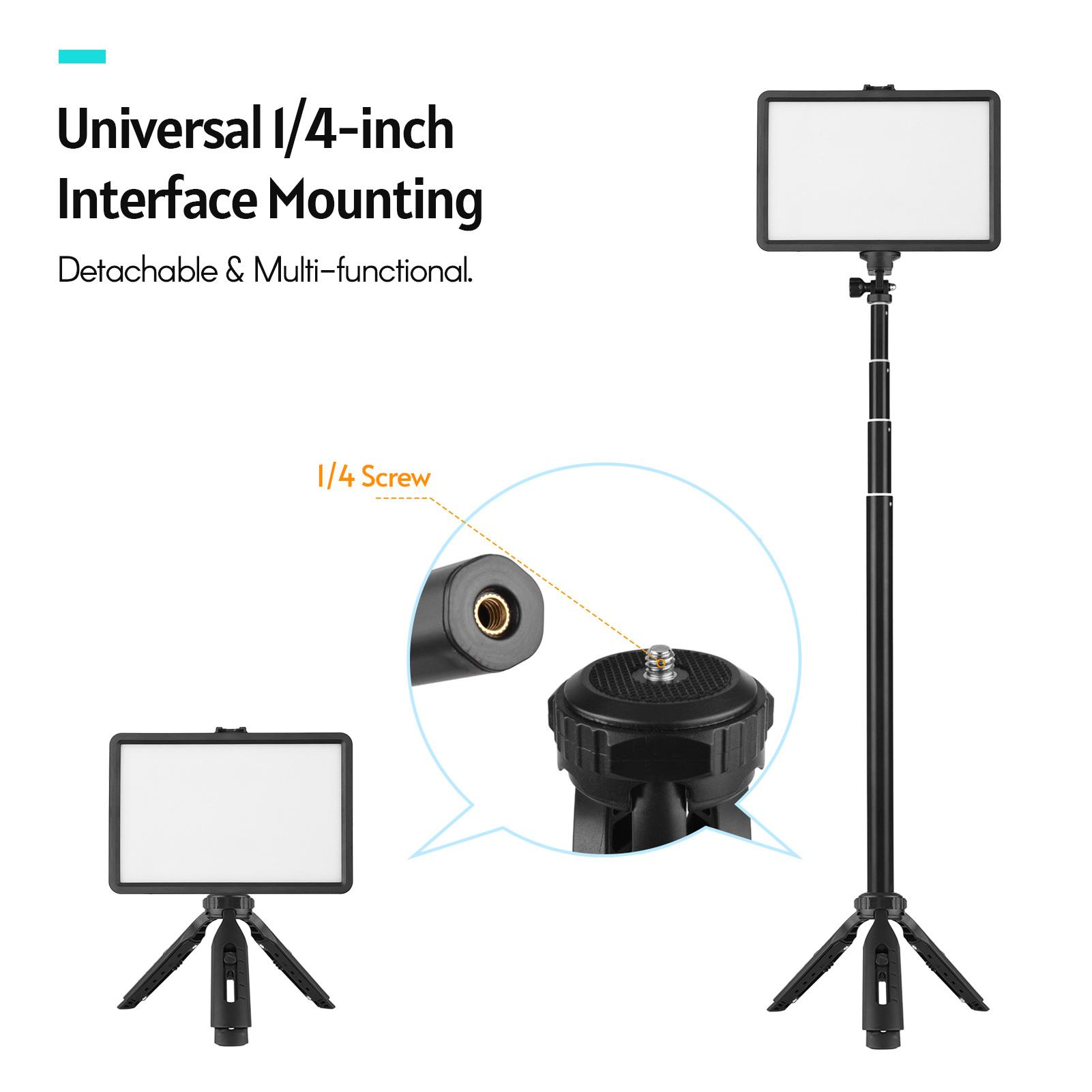 USB LED Video Light Kit Conference Light with 2 * LED Fill Light + 2 * Extendable Tripod + 16 * Color Filters