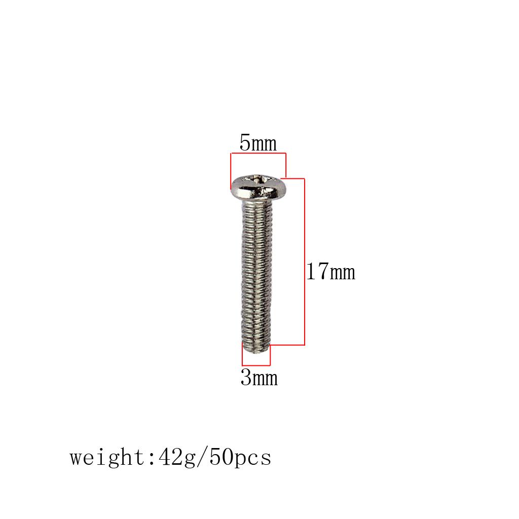 Đa Năng Sắt Vít Gắn Kết Đàn Guitar Cầu Yên Xe Ốc Vít 17x3mm 50 CHIẾC