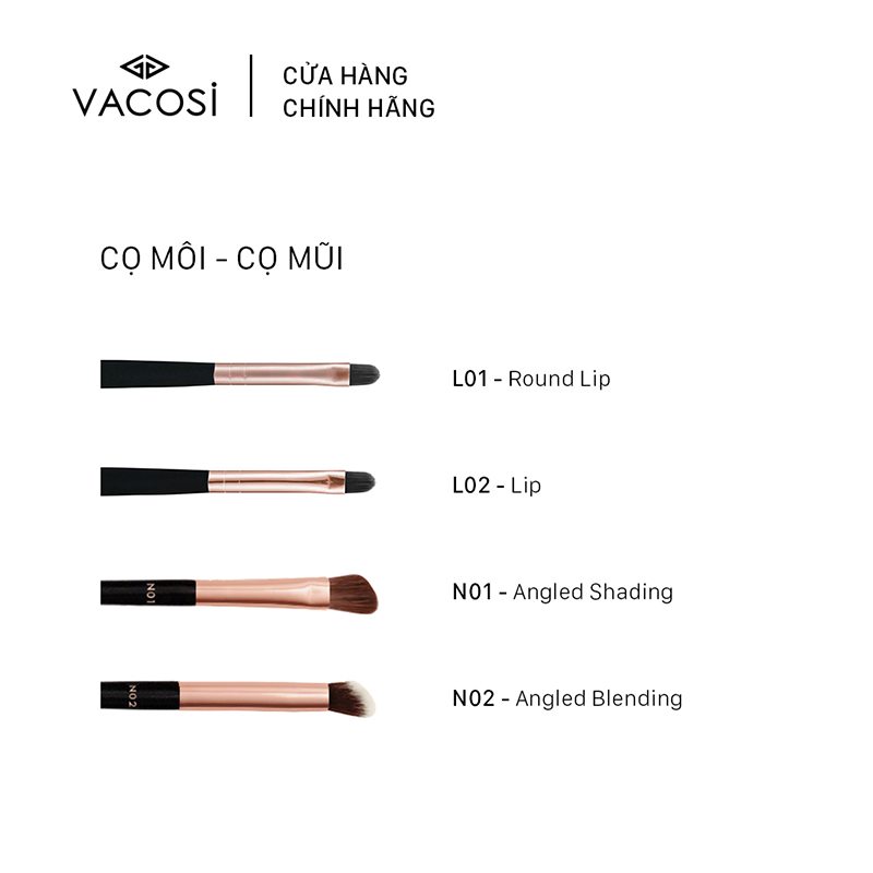 Cọ Tạo Khối Bản Dẹp VACOSI - F07 VACOSI FLAT CONTOUR BRUSH