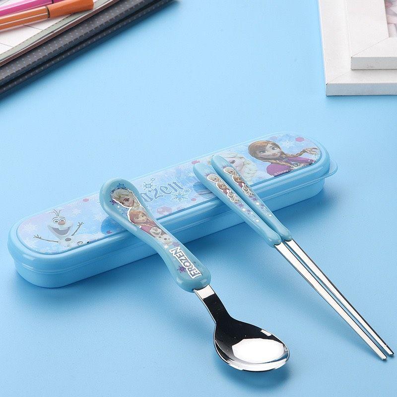 Bộ Đũa Thìa Inox siêu đẹp hãng DlSNEY . hình hoạt hình