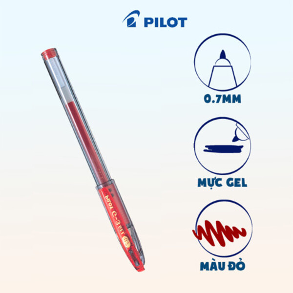 Bút gel Pilot G-3 mực đỏ BL-G3-7-R