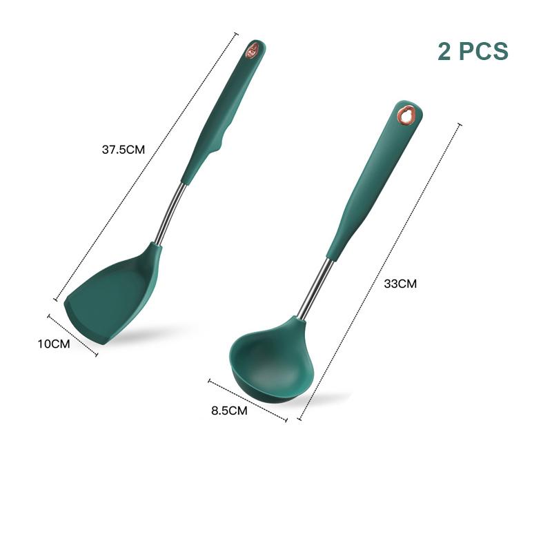 Bắc Âu Thìa Silicone Bộ Nấu Ăn Tiện Dụng Bộ Chịu Nhiệt An Toàn Không Chứa BPA Trứng Bánh Nồi Chảo Không Dính Nhà Bếp tiện Ích Bộ