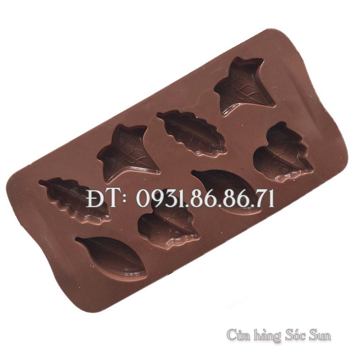 Khuôn silicon 8 chiếc lá – Mã số 1253