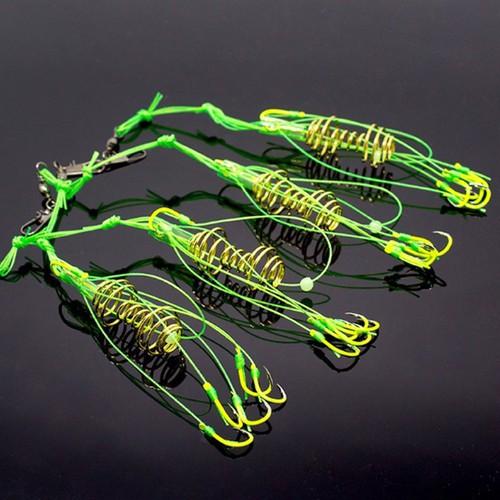 Hộp 4 lưỡi câu cá, lưỡi lăng xê xanh chất lượng đủ kích thước