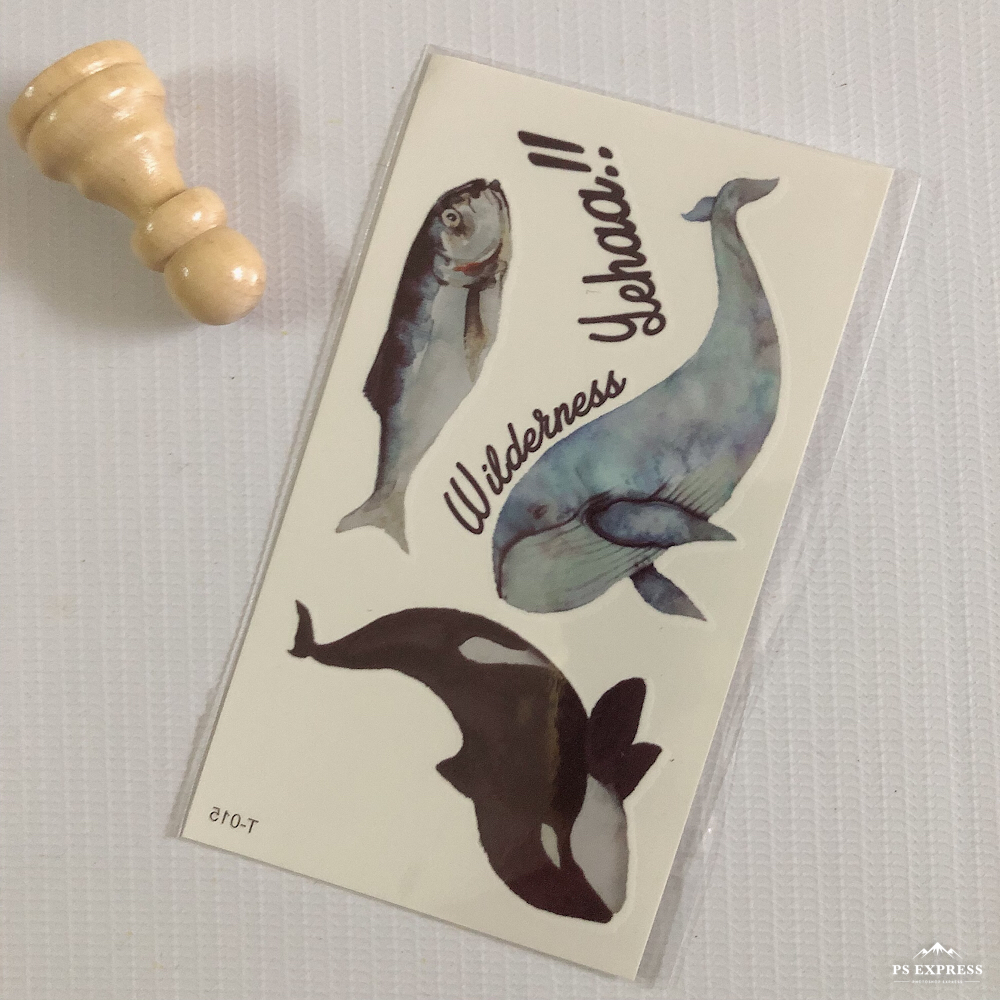 Combo 6 tấm hình xăm dán kì lân 10x6cm