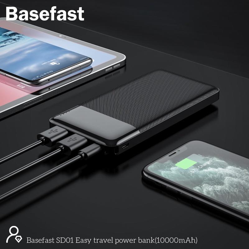 Sạc dự phòng Chính Hãng Basefast SD01 - Pin dung lượng 10000mAh , 20000mAh sạc nhanh cho Smartphone - Hàng Chính Hãng