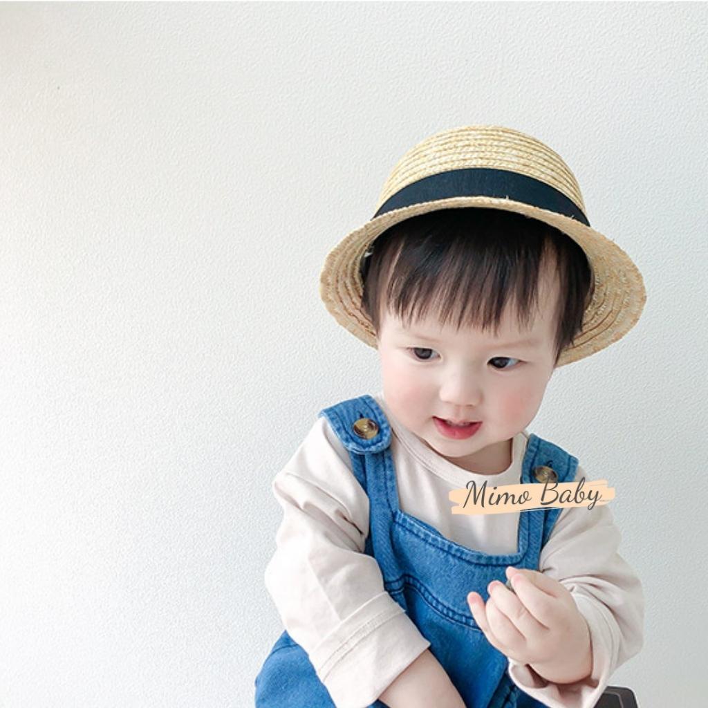 Mũ cói phong cách Nhật Bản cho bé MH03 Mimo Baby