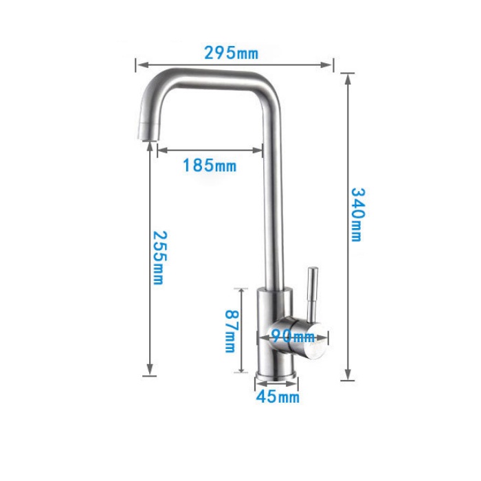 Vòi rửa chén lạnh inox 304 cao cấp -TẶNG KÈM DÂY NỐI