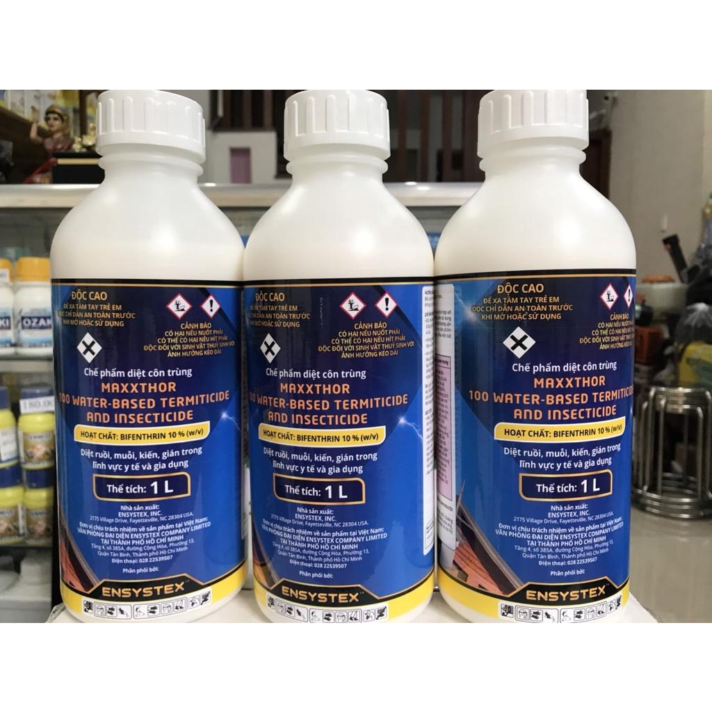Chế phẩm diệt côn trùng, diệt khuẩn dùng trong lĩnh vực gia dục và y tế MAXXTHOR , chai 1 lít.