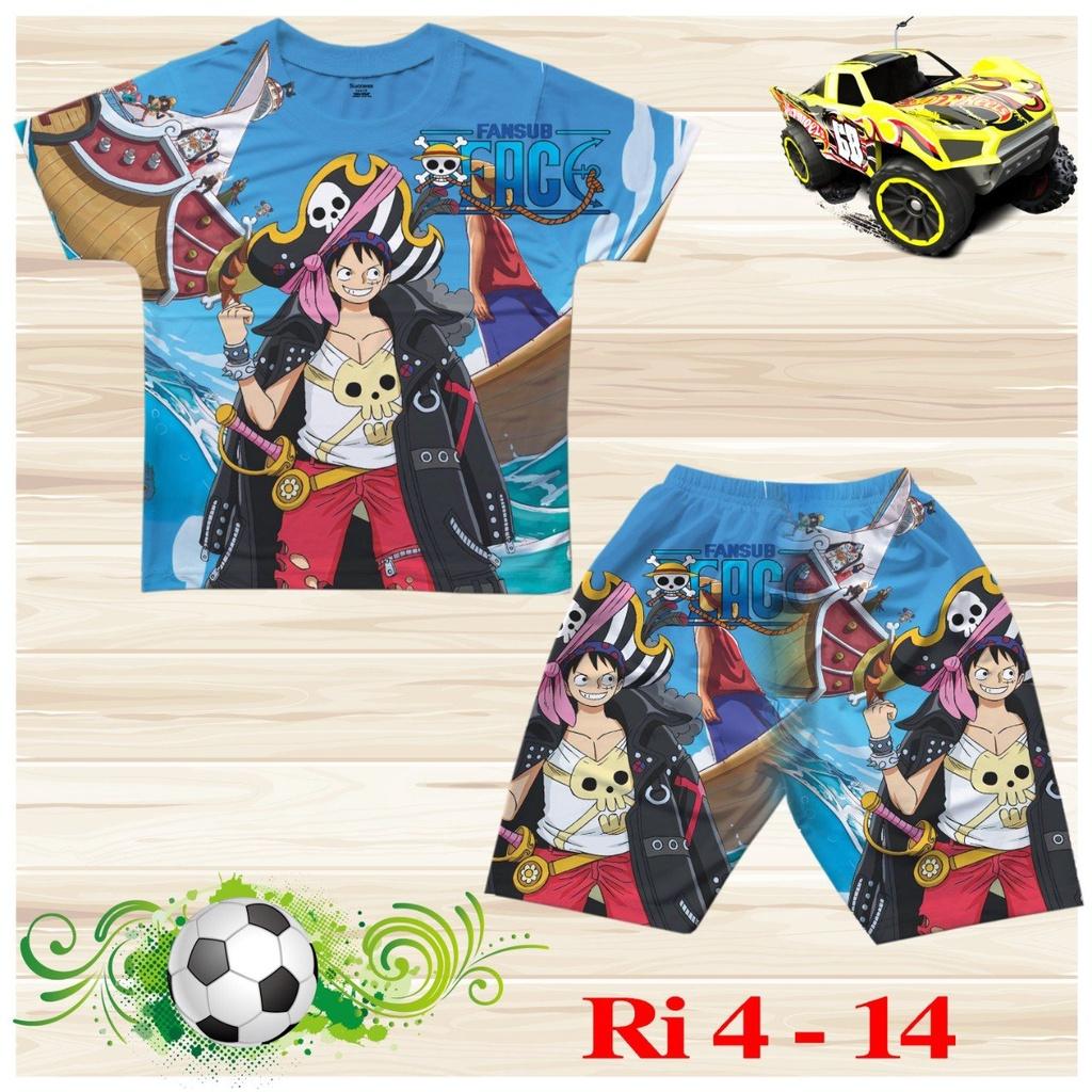 Đồ bộ bé trai, bộ ba lỗ cho bé trai hình Once Piece Đảo hải tặc bigsize 18-36KG chất thun lạnh Thái mát